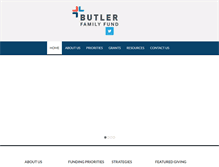 Tablet Screenshot of butlerfamilyfund.org